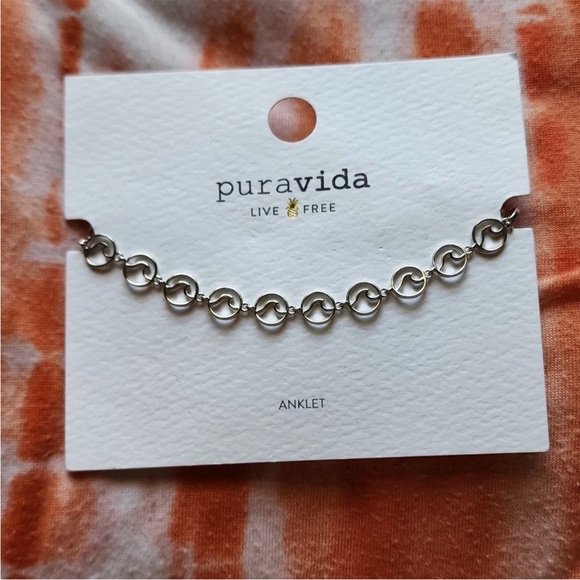 #28 💥2 for $18💥Cute Wave Chain Anklet! In Silver or Rose Gold! - Picture 4 of 5